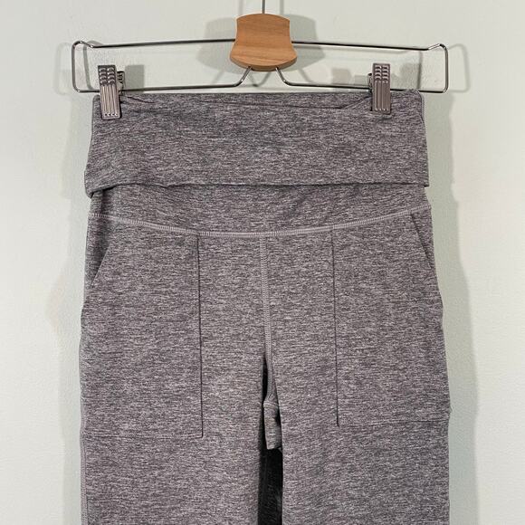 Offline by Aerie Women Grey High Rise Flared Foldover The Hugger Pants Size M - Picture 2 of 9